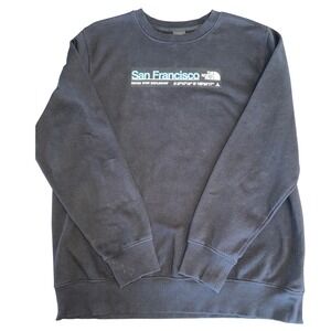 The North Face San Francisco Graphic Sweatshirt Mens XL Black Crewneck Pullover